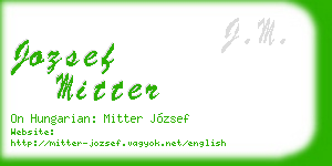jozsef mitter business card