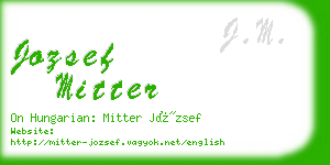 jozsef mitter business card